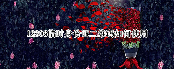 12306临时身份证二维码使用方法介绍
