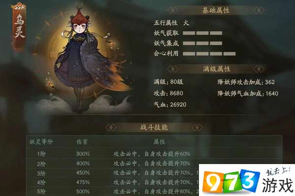 神都夜行录乌灵被动技能升级需要什么材料？乌灵被动技能升级材料表