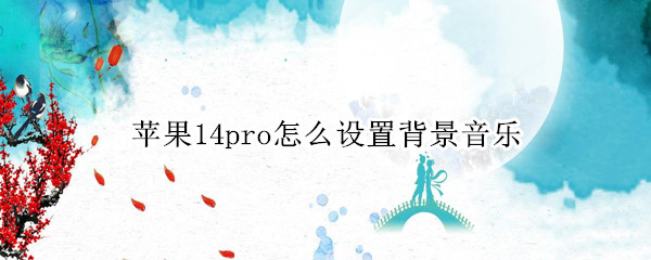 苹果14pro背景音怎么设置