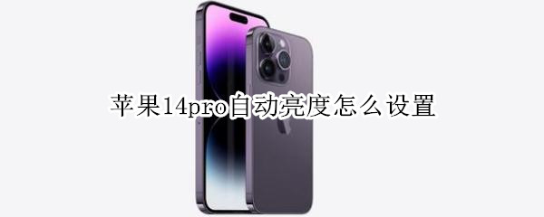 苹果14pro怎么设置自动亮度调节