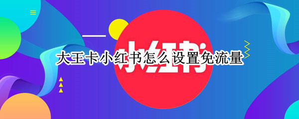 小红书设置免流量方法介绍
