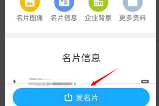 在下方选择“名片信息”选项