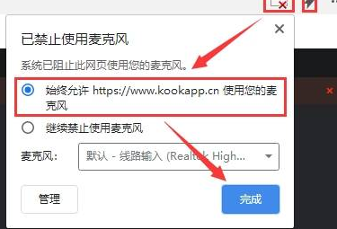 KOOK网页版说话没声音怎么办_KOOK网页麦克风访问权限在哪打开