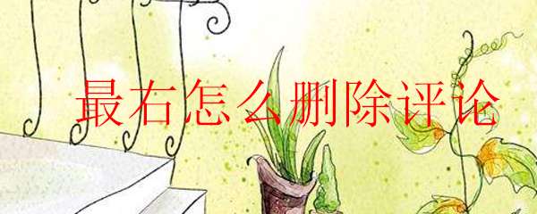 最右怎么删除评论 最右删除评论的方法