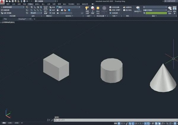 AutoCAD2020怎么给三维实体贴材质