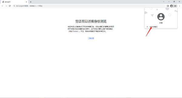 谷歌浏览器怎么启用访客模式?谷歌浏览器启用访客模式的方法截图