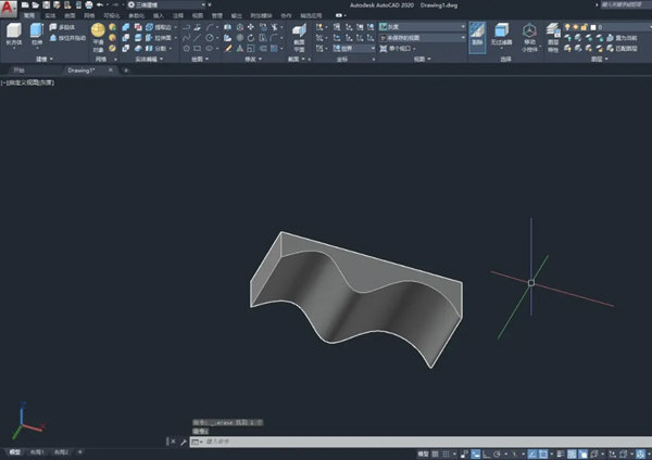 AutoCAD2020怎么使用曲面切割一个实体