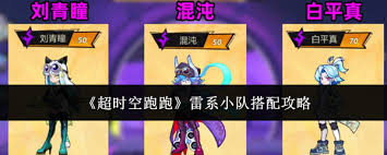 超时空跑跑中雷系最强配队是什么