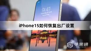 如何将iPhone 15恢复为出厂设置