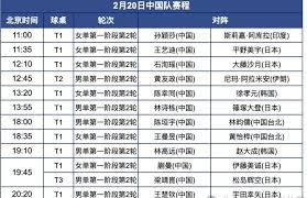 2025乒乓球亚洲杯赛程表在哪里查看