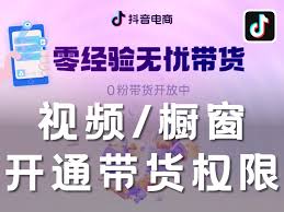 抖音达人如何开通橱窗带货