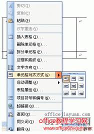 word表格中如何对齐单元格内容