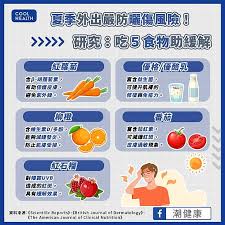 富含抗氧化剂可缓解晒伤的食物有哪些