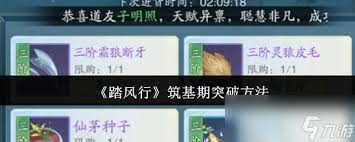 踏风行筑基期如何突破