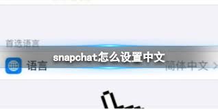 snapchat如何切换系统语言