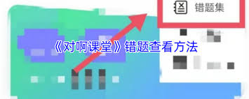 对啊课堂错题在哪里查看