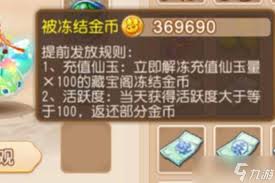 梦幻西游手游藏宝阁冻结金币啥意思