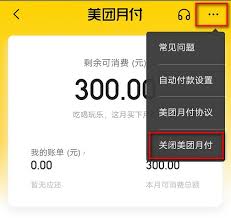 怎么关闭美团月付