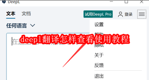 如何查看deepl翻译使用教程