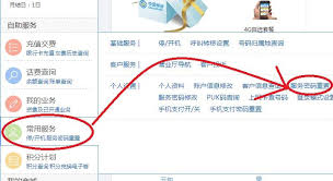移动掌上营业厅如何修改服务密码
