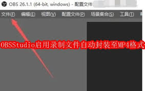 如何在OBSStudio中设置录制文件自动封装成MP4格式