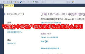 VS2013丰富客户端视觉体验功能如何使用