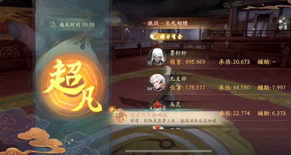 神都夜行录挑战生死相随全破攻略