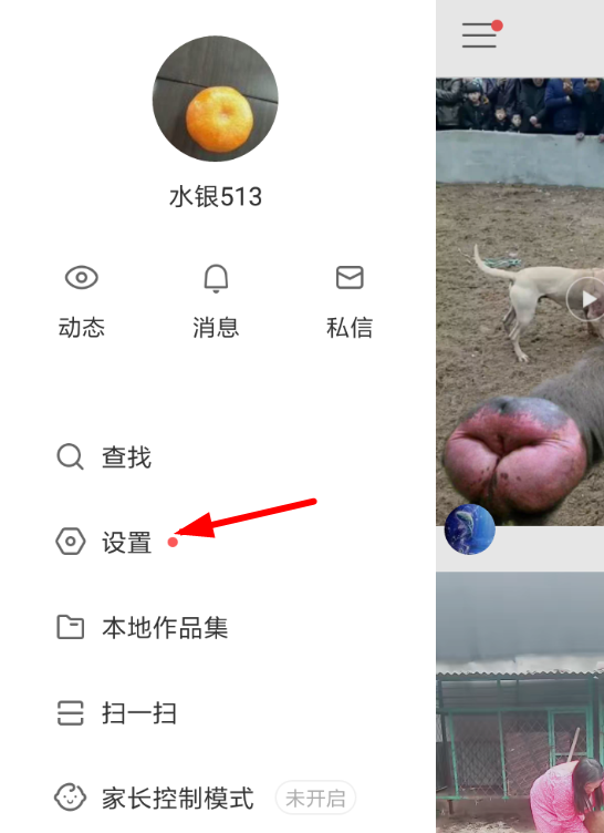 快手中将八卦动态隐藏的具体操作步骤