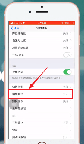 苹果手机设置手势的具体步骤介绍