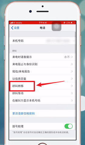 苹果手机中将呼叫转移取消的详细操作步骤