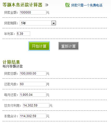 邮政银行小额贷款10万每月还多少