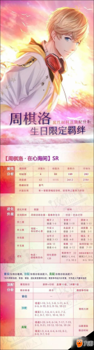 恋与制作人周棋洛生日活动全攻略 属性/进化/顶配全分析