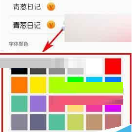 青葱日记设置字体颜色的具体操作步骤