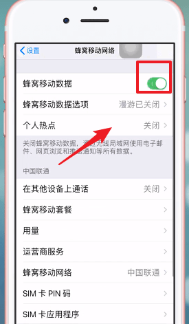 苹果手机中共享手机流量的具体操作方法