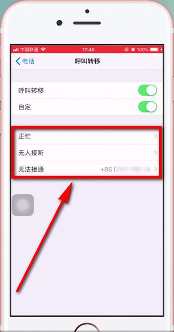 苹果手机中设置来电转移的详细操作步骤