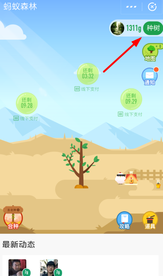 支付宝中蚂蚁森林领取保护地的具体操作步骤