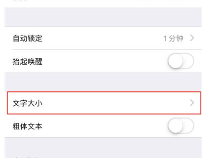 苹果xr中设置字体大小的详细操作步骤