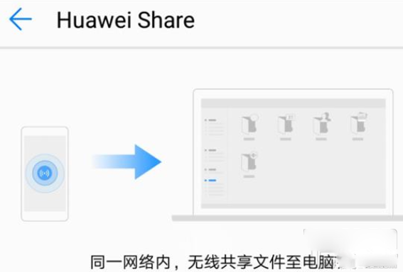 华为手机中使用Huawei Share功能的具体操作步骤