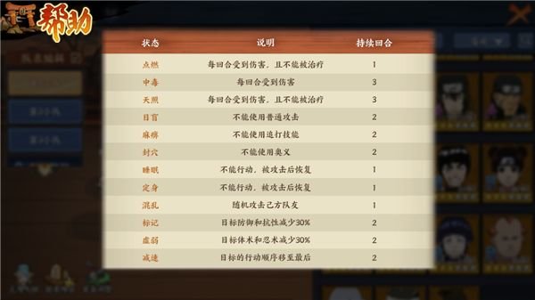 火影忍者OL忍者异常状态是什么意思？异常状态玩法介绍