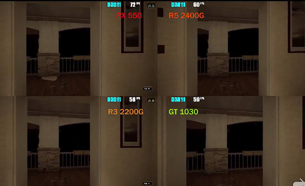 Ryzen 3 2200G VS Ryzen 5 2400G游戏性能对比