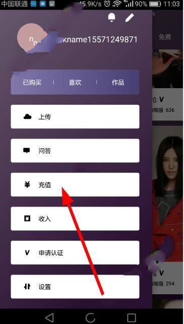 在碎乐app中进行充值的操作过程
