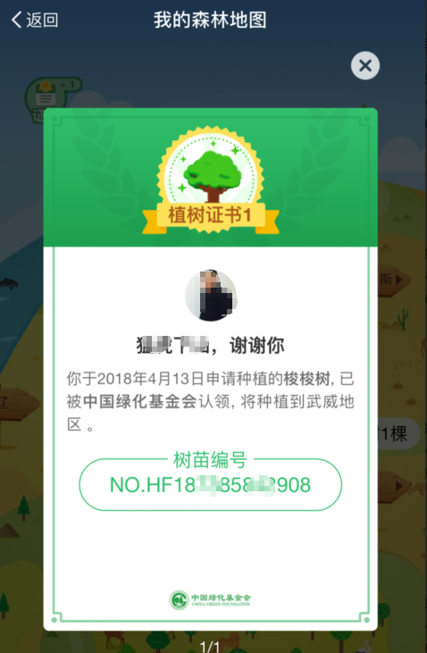 支付宝中获取蚂蚁森林环保证书的具体操作步骤