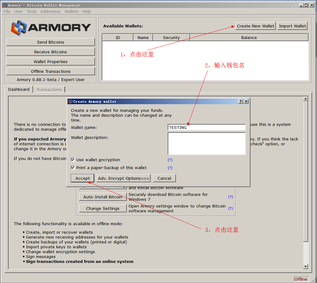 如何在Armory客户端上导入脑钱包私钥？在Armory客户端上导入脑钱包私钥方法是什么？