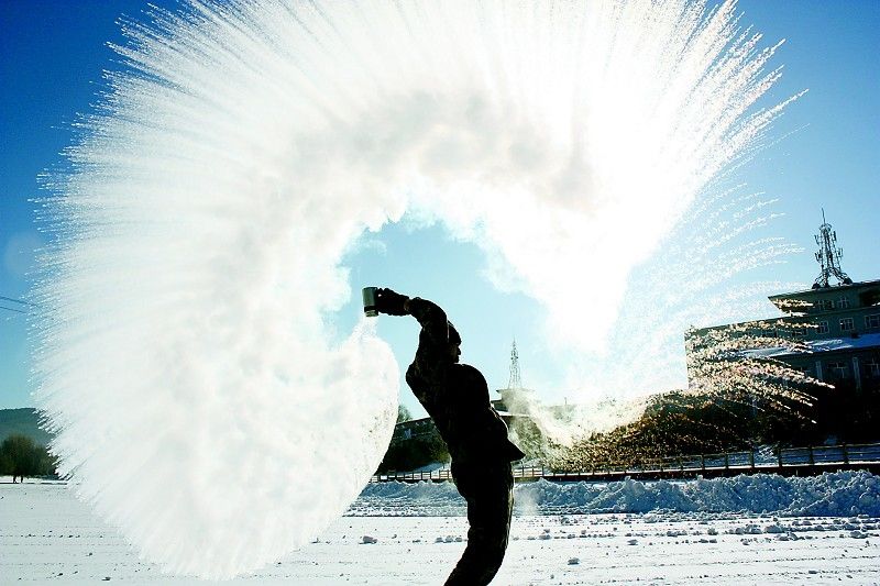 泼水成冰需要温度是多少？零下26度拍泼水成冰怎么拍？