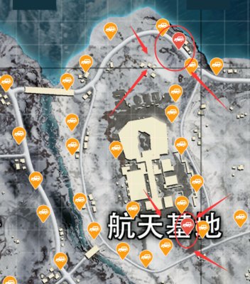 绝地求生刺激战场雪地航天基地刷车点一览