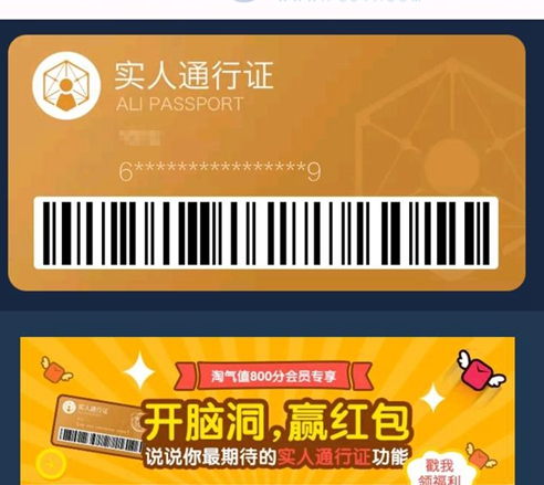 阿里实人通行证是什么 淘宝实人通行证有什么用