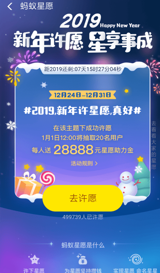 支付宝中领取蚂蚁心愿新年红包的具体操作流程介绍