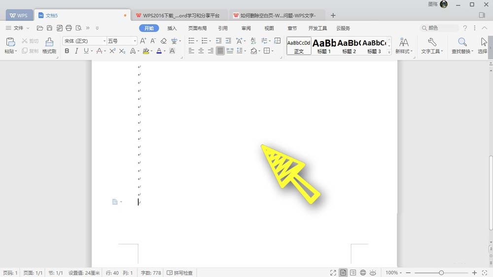 WPS Office 2019中删除word文档空白页的具体操作流程