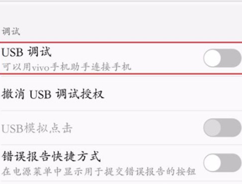 vivonex双屏版中将usb调试打开的具体操作步骤