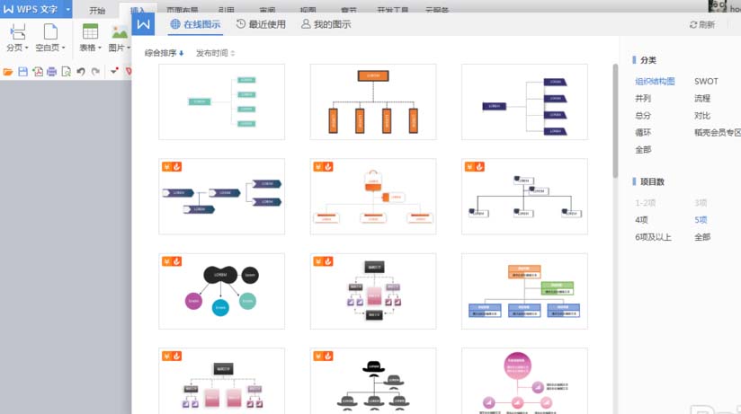 WPS中使用SmartArt绘制组织结构图的具体流程介绍